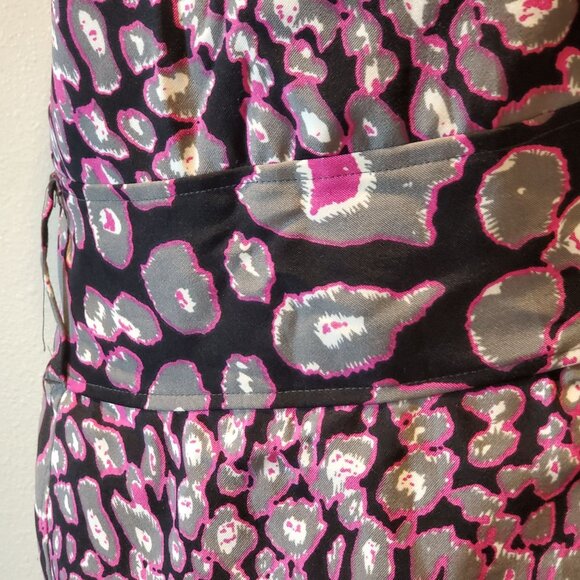 ASHLEY STEWART FORMAL DRESS BLACK/PINK ANIMAL PRINT STRETCH SIZE 3X - Picture 9 of 11